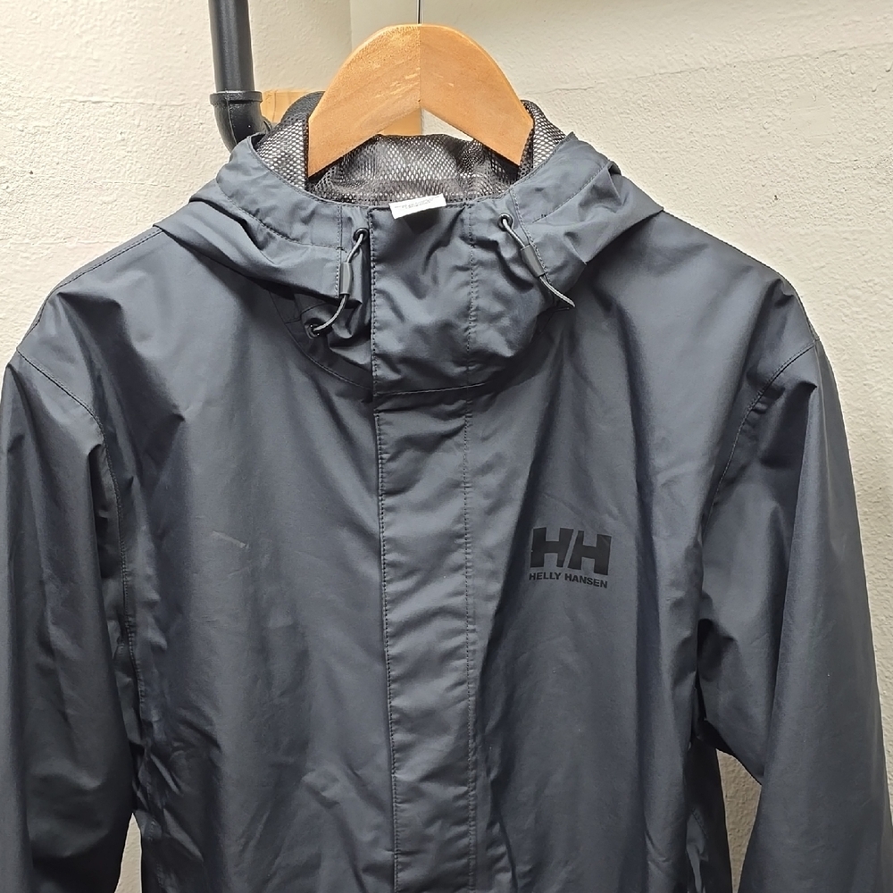 Helly Hansen Men's Charcoal Raincoat Windbreaker